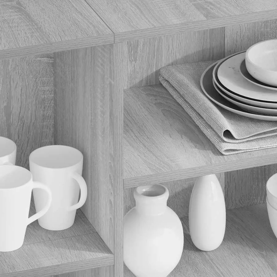 Buffet sonoma gris 120x30x75 cm bois d'ingénierie - 3