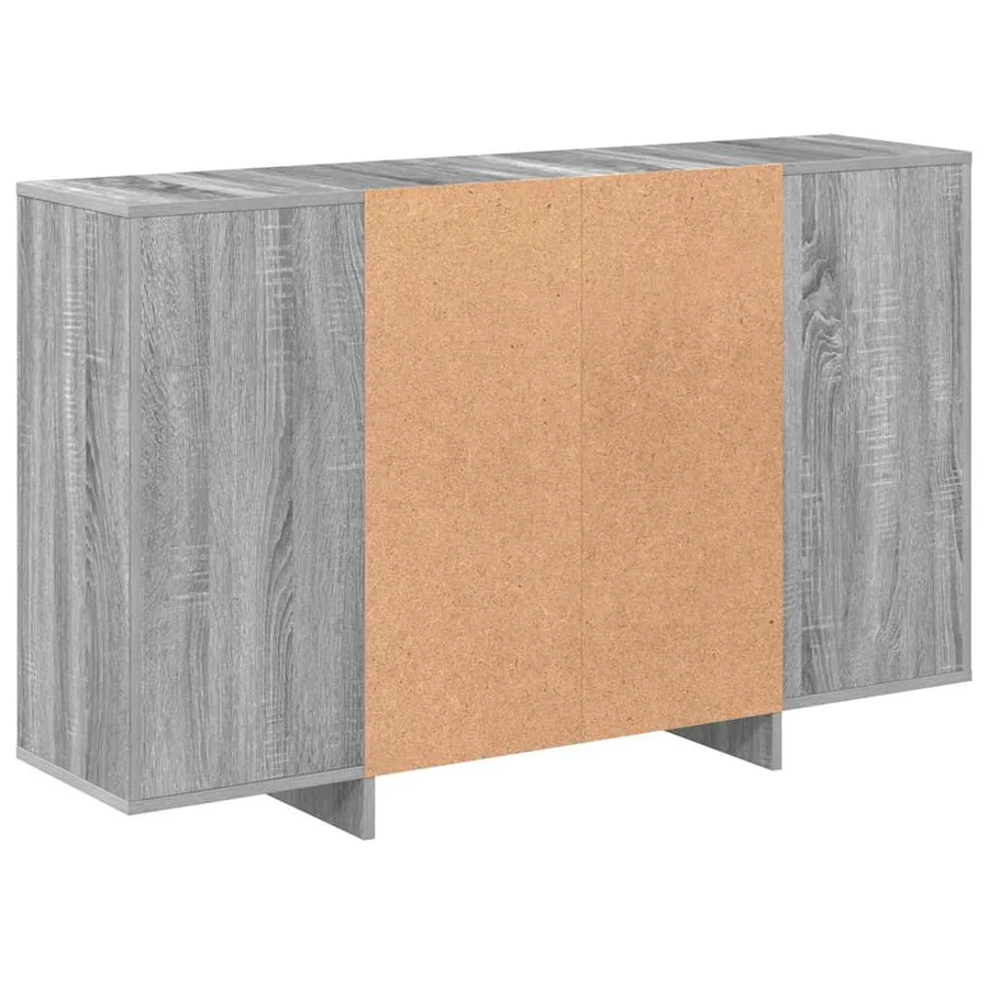 Buffet sonoma gris 120x30x75 cm bois d'ingénierie - 7