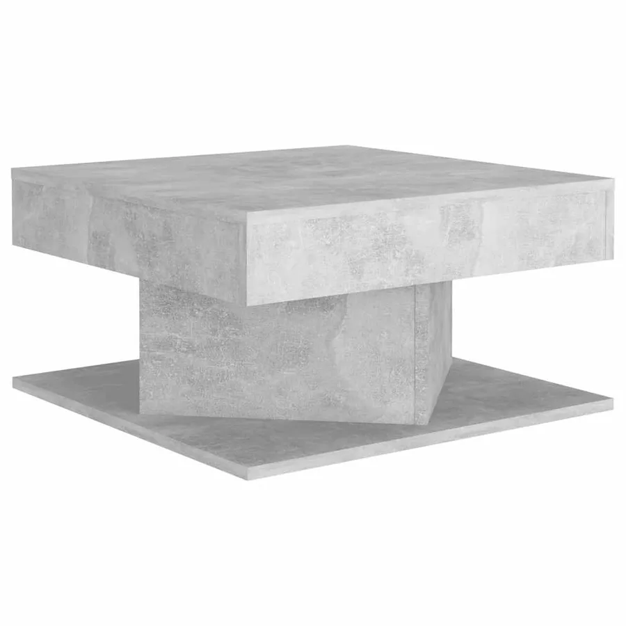 Table basse Gris béton 57x57x30 cm Bois d’ingénierie - 2