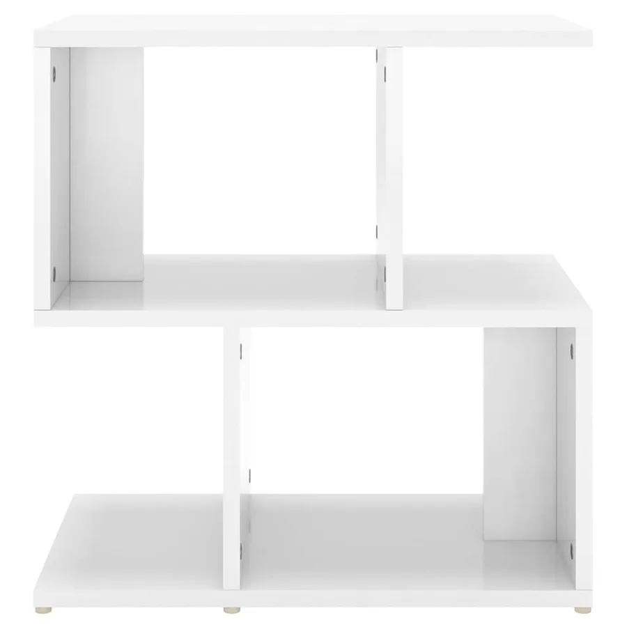 Tables de chevet 2 pcs blanc brillant bois d'ingénierie - 4