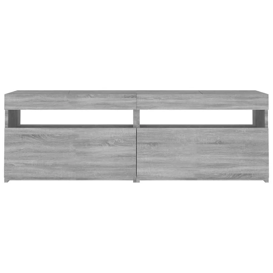 Meuble TV avec lumières LED sonoma gris 120x35x40 cm - 7