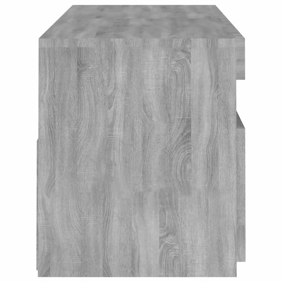 Meuble TV avec lumières LED sonoma gris 120x35x40 cm - 9