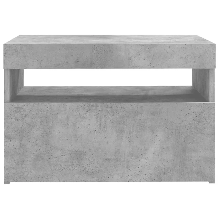 Meuble TV avec lumières LED gris béton 60x35x40 cm - 9