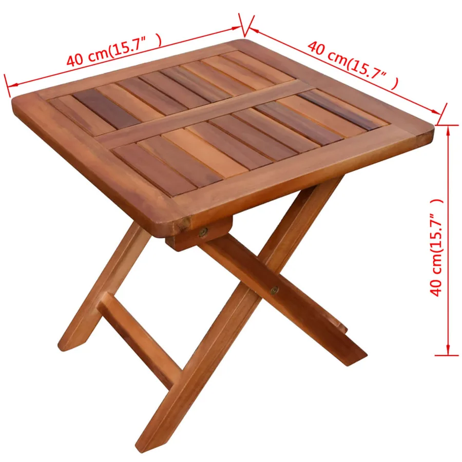 Chaises longues lot de 2 avec table Bois d'acacia solide - 11