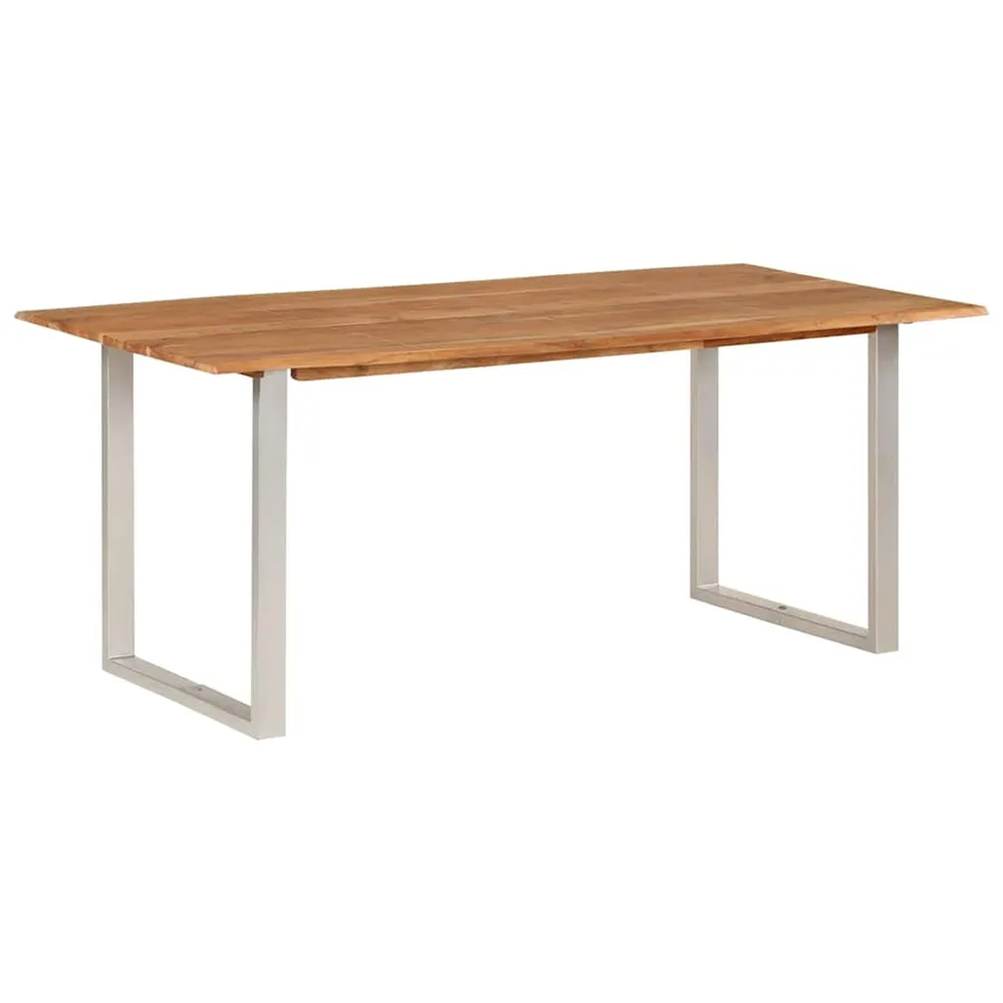 Table de salle à manger 180x90x76 cm Bois d'acacia massif - 2
