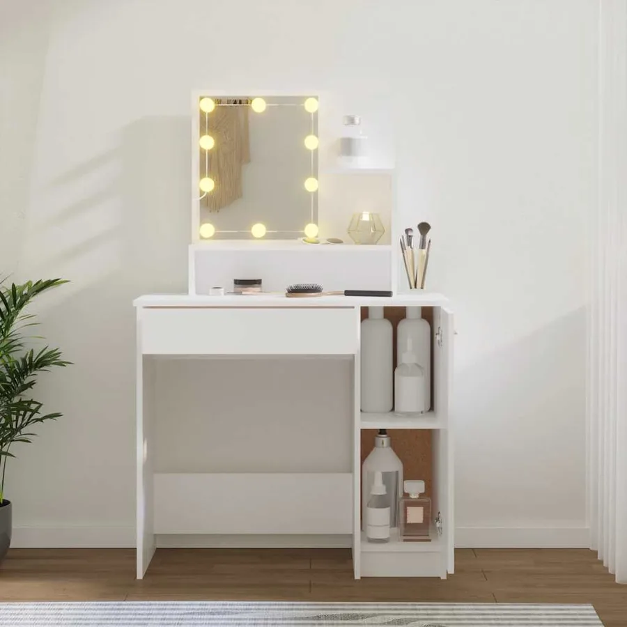 Coiffeuse avec LED blanc 86,5x35x136 cm - 14