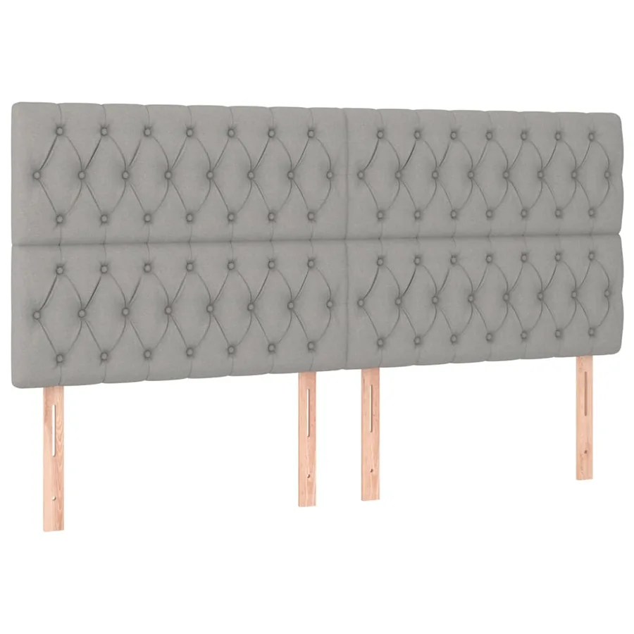 Sommier à lattes de lit et matelas et LED Gris clair 200x200 cm - 7