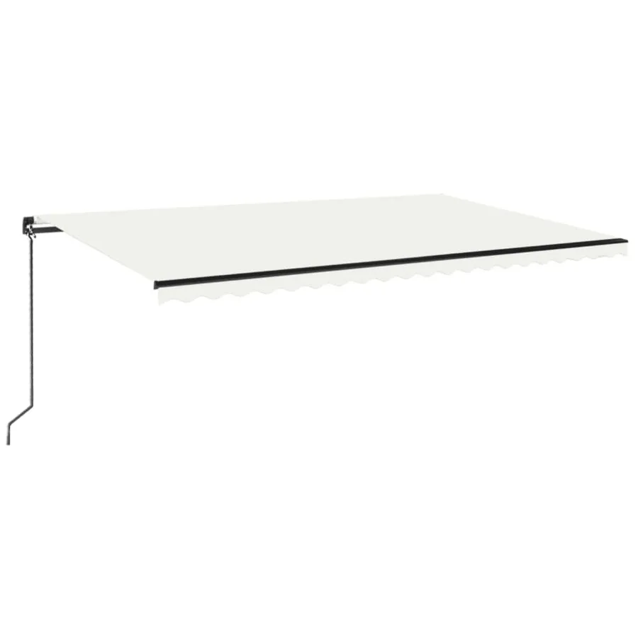 Auvent manuel rétractable 500x350 cm Crème - 2