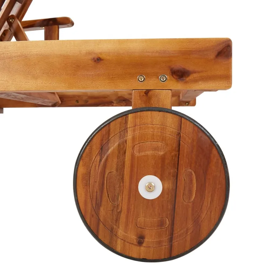 Ensemble de chaises longues lot de 2 table Bois acacia massif - 7