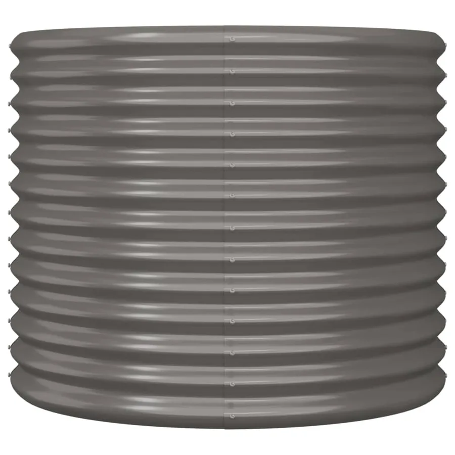Jardinière de jardin Acier galvanisé 80x80x68 cm Gris - 3