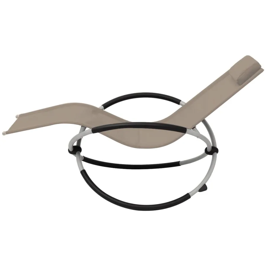 Chaise longue géométrique d'extérieur Acier Noir et gris - 11