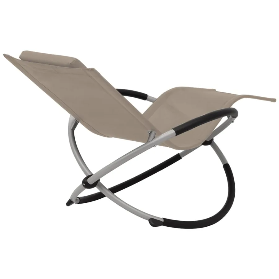 Chaise longue géométrique d'extérieur Acier Noir et gris - 12