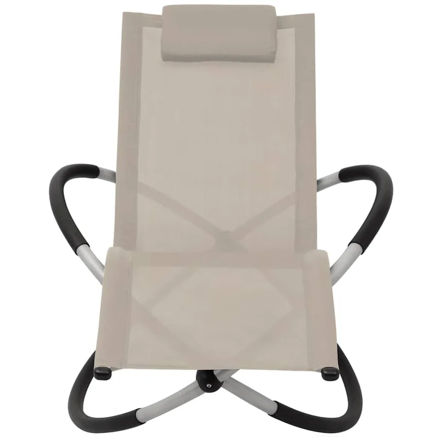 Chaise longue géométrique d'extérieur Acier Noir et gris - 17