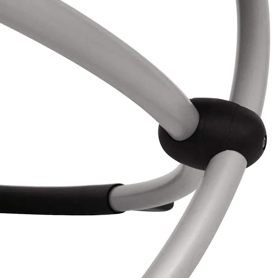 Chaise longue géométrique d'extérieur Acier Noir et gris - 7