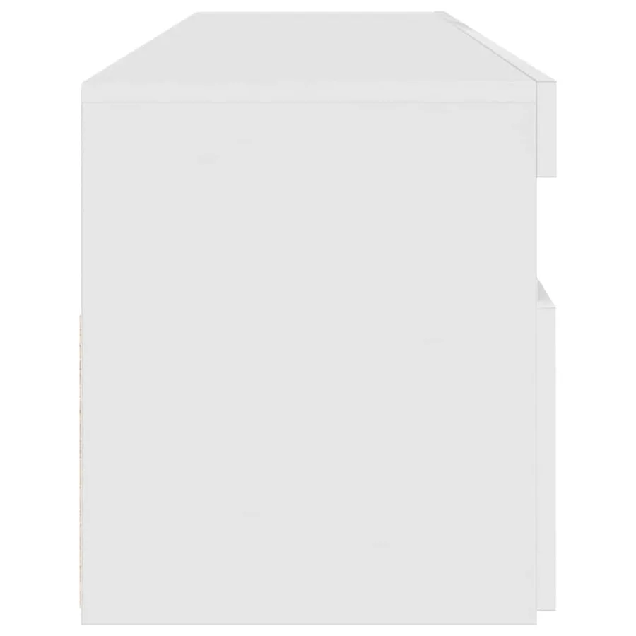 Meuble TV avec lumières LED blanc 90x35x40 cm - 10