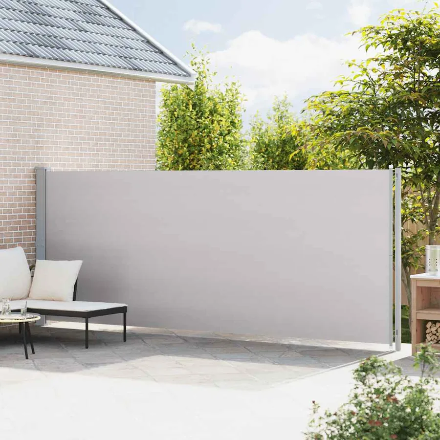 Auvent latéral rétractable de patio 180x600 cm Gris - 3