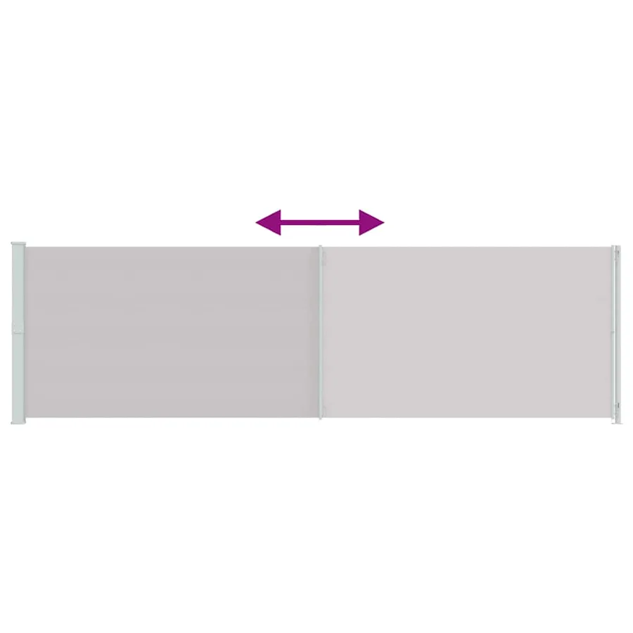 Auvent latéral rétractable de patio 180x600 cm Gris - 7
