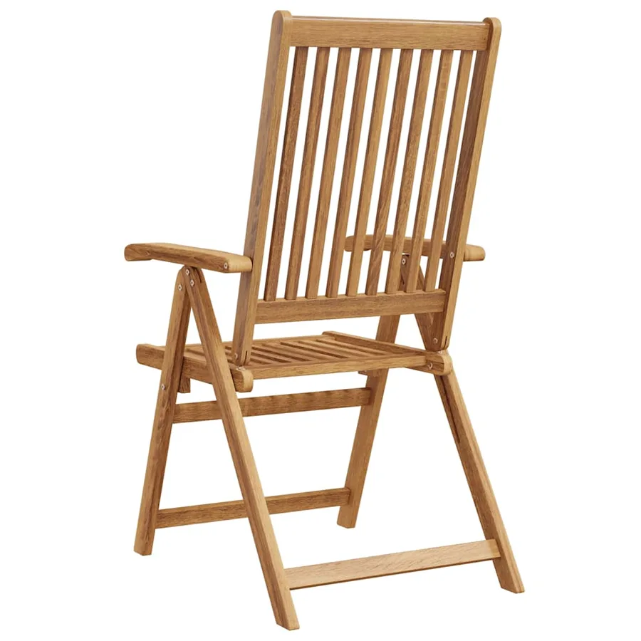 Chaises pliables de jardin lot de 2 Bois solide d'acacia Marron - 8