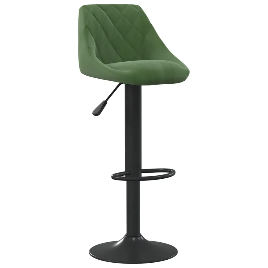 Tabourets de bar lot de 2 vert foncé velours - 3