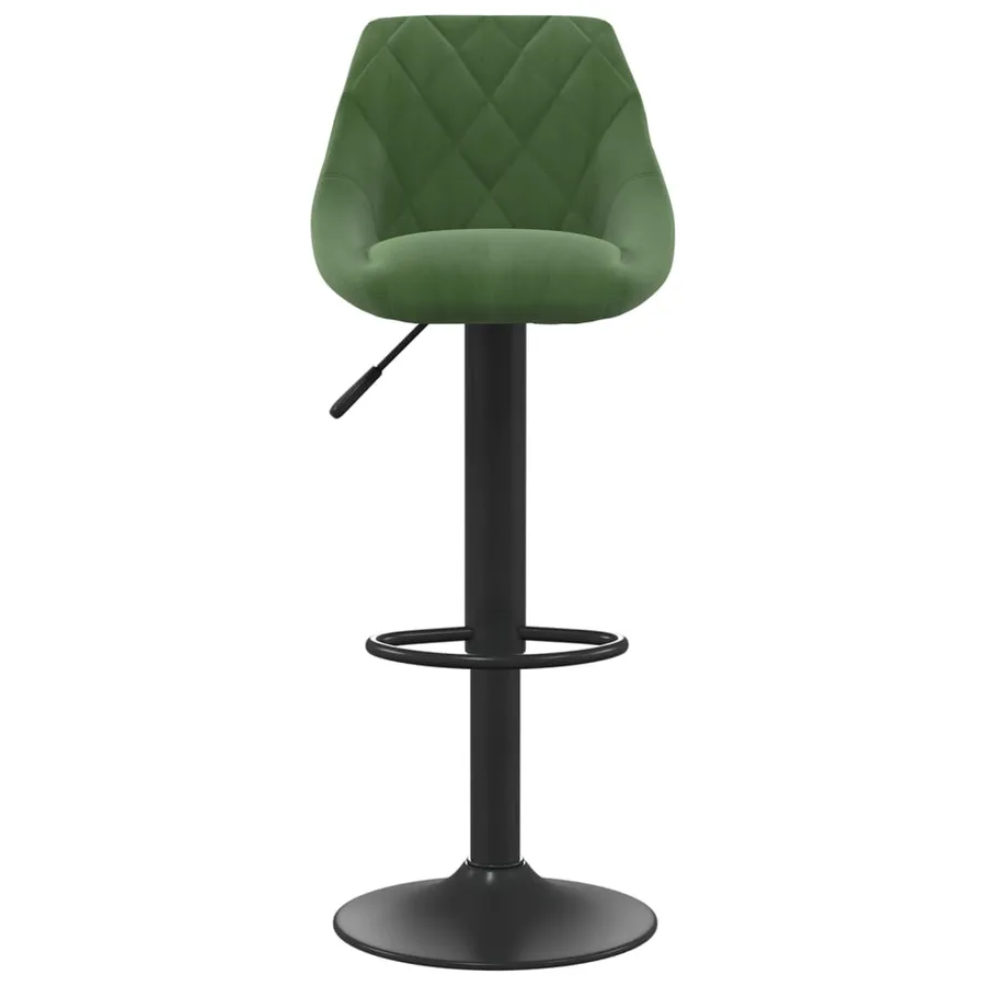 Tabourets de bar lot de 2 vert foncé velours - 4