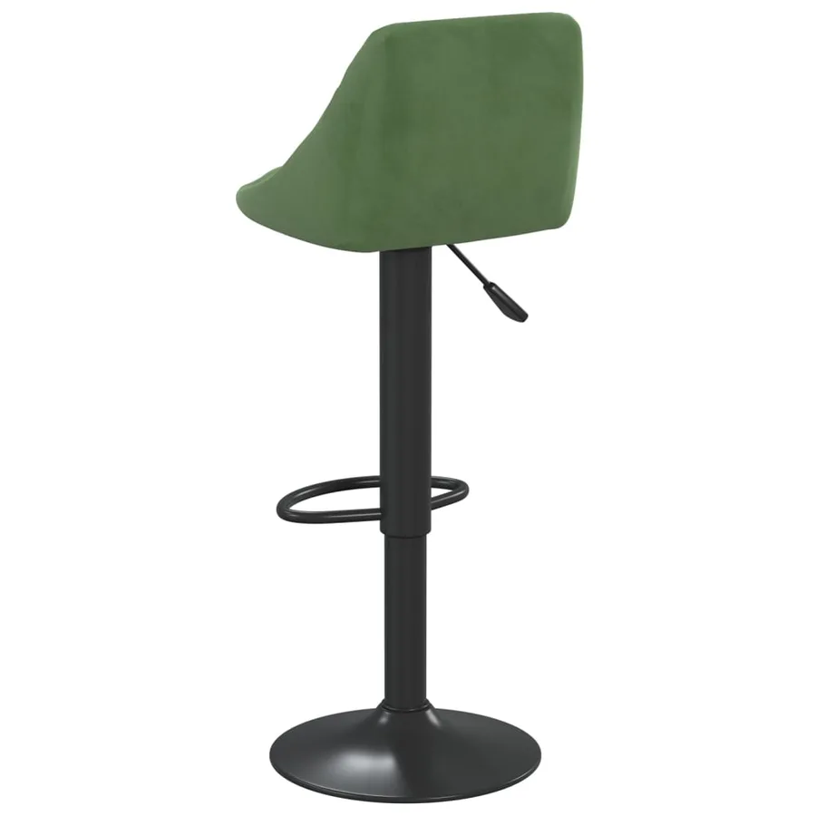 Tabourets de bar lot de 2 vert foncé velours - 6
