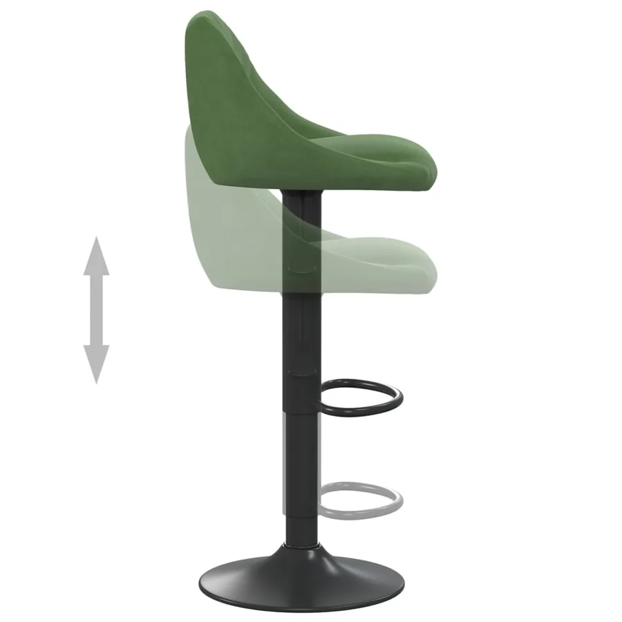 Tabourets de bar lot de 2 vert foncé velours - 7