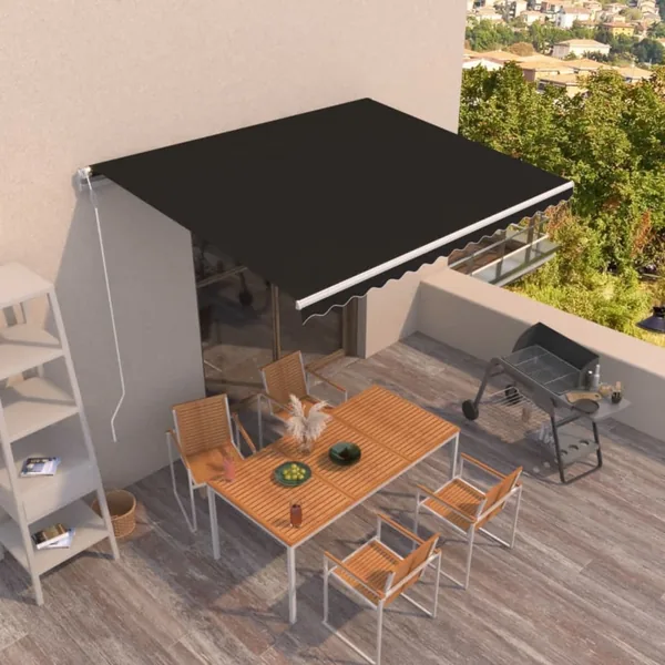 Auvent rétractable automatique 450x350 cm Anthracite