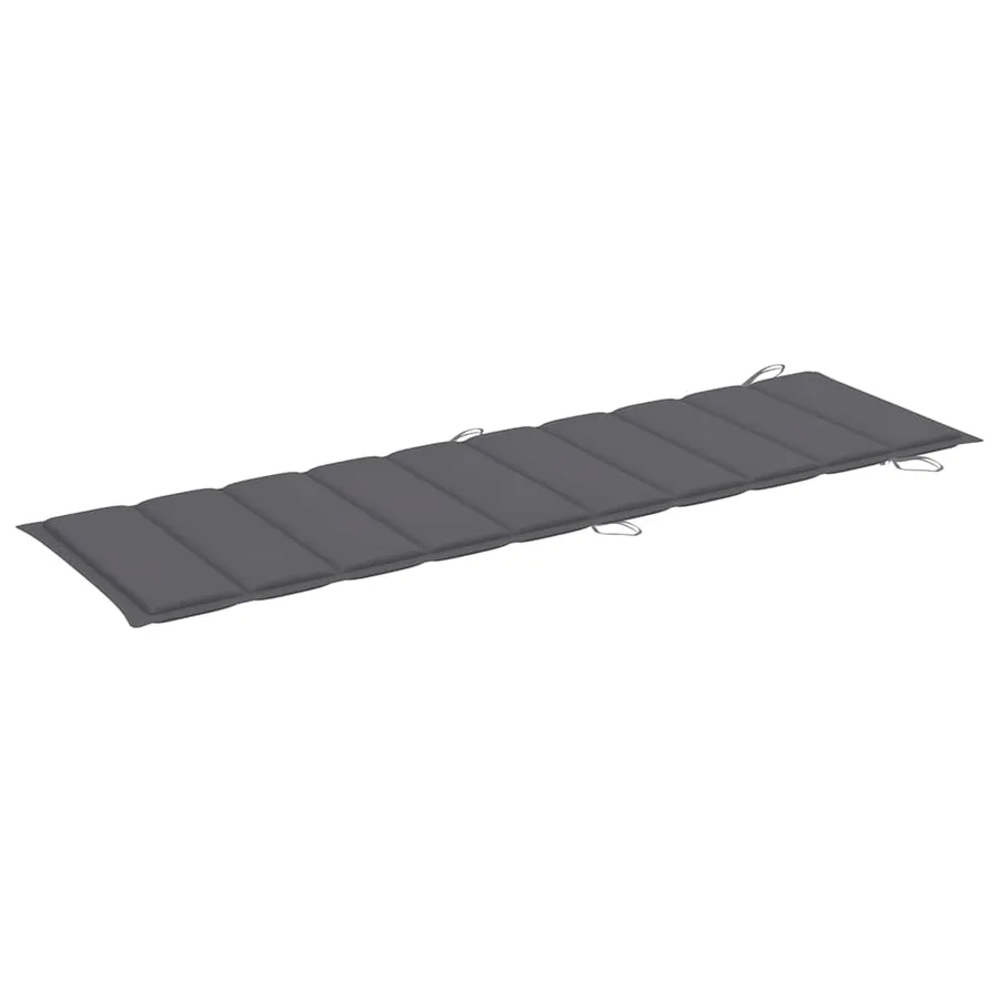 Chaises longues lot de 2 avec table et coussins Acacia solide - 8