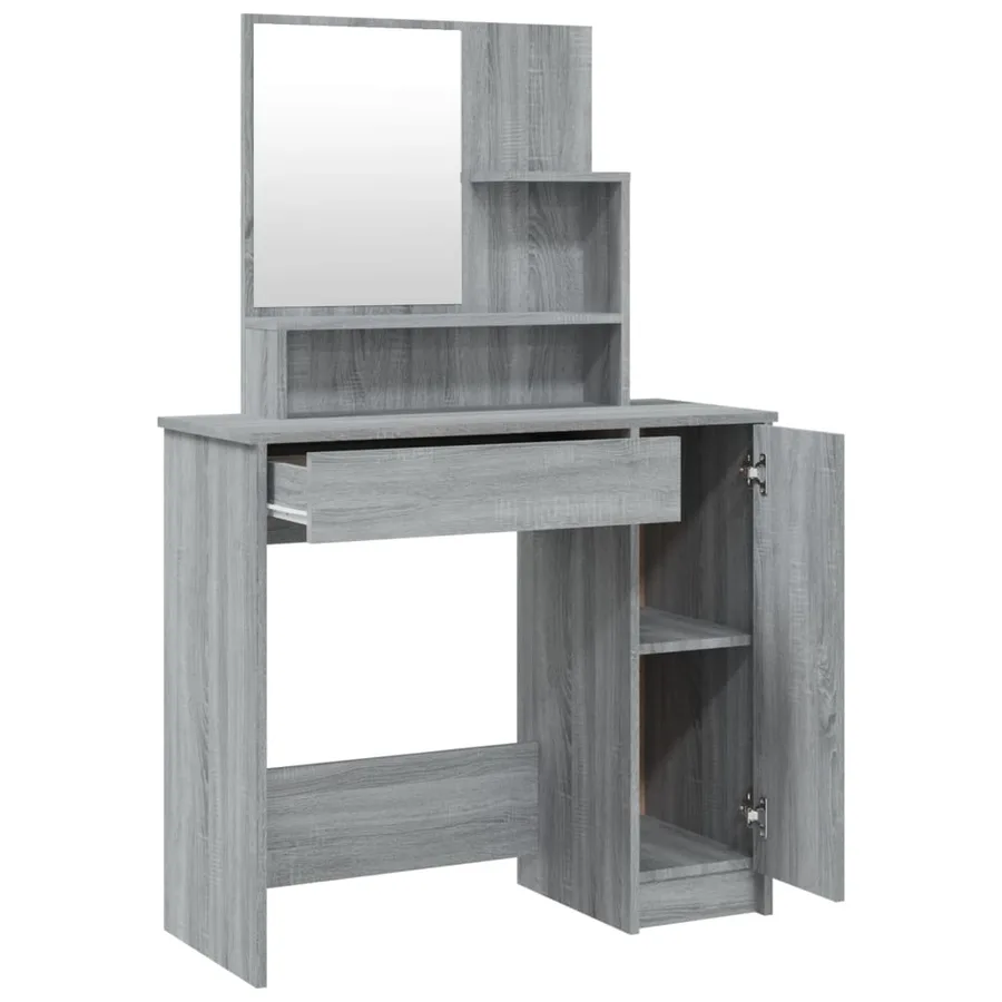 Ensemble de coiffeuse Sonoma gris 86,5x35x136 cm - 5