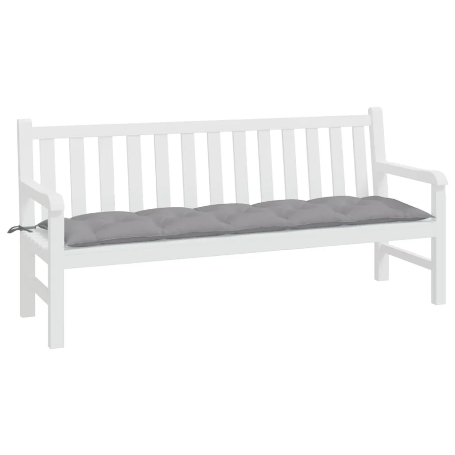 Coussin de banc de jardin gris 180x50x7 cm tissu oxford - 3