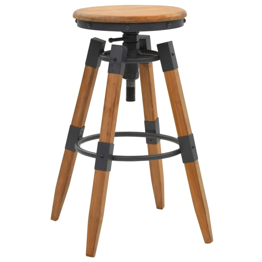 Tabourets de bar lot de 2 bois de sapin solide - 2