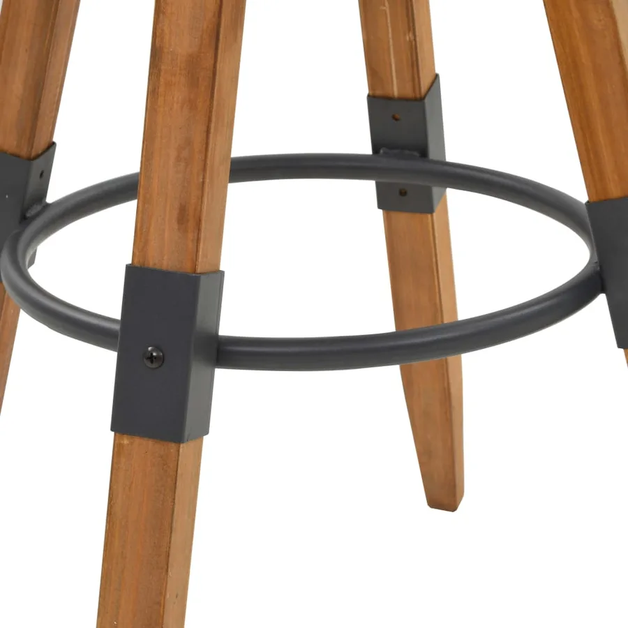 Tabourets de bar lot de 2 bois de sapin solide - 5