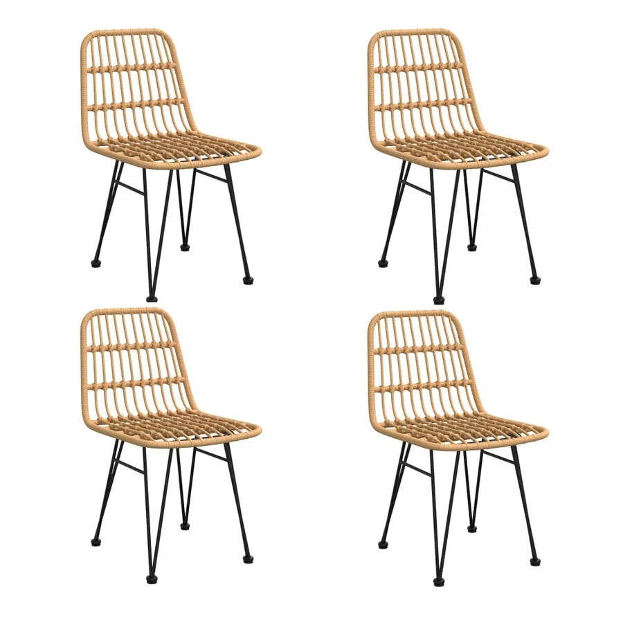 Ensemble à manger de jardin 5pcs Résine tressée - 4