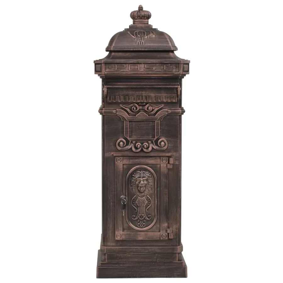 Boîte aux lettres à pilier Aluminium Vintage Bronze antirouille - 3