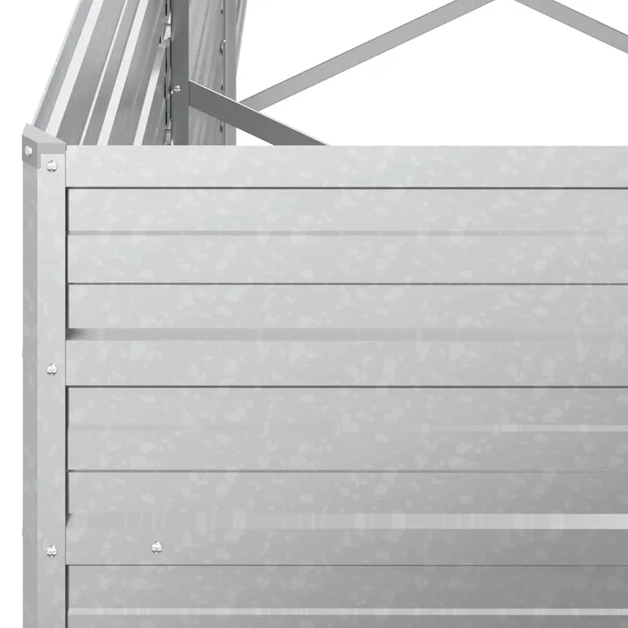 Lit surélevé de jardin 240x80x45 cm Acier galvanisé Argenté - 6