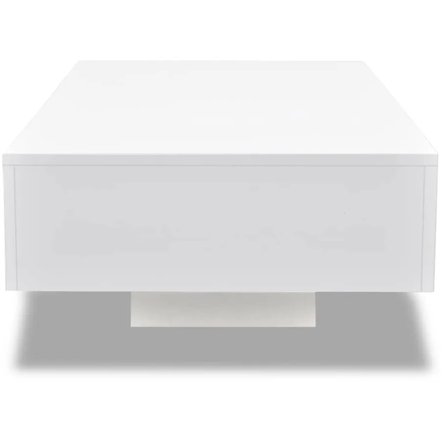 Table basse blanc brillant - 5