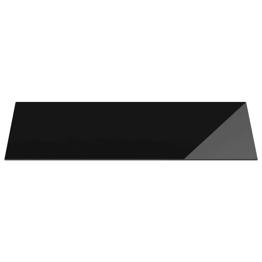 Plateau de table 4 pcs Noir verre trempé - 4