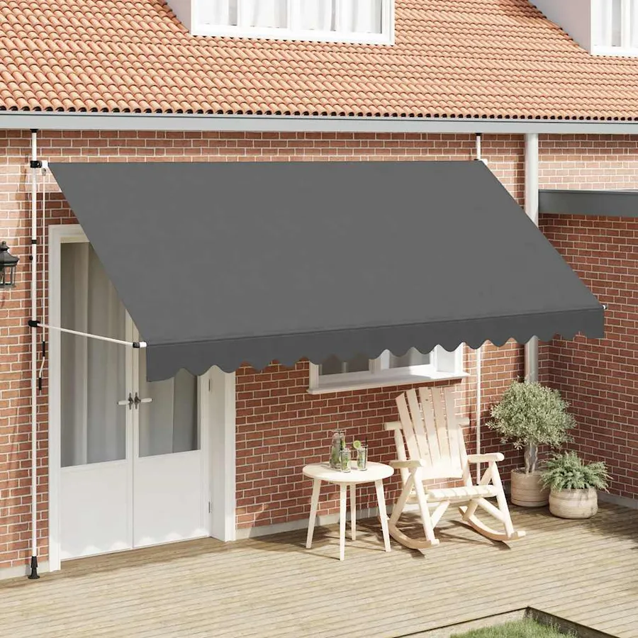 Auvent manuel rétractable 400 cm Anthracite - 2