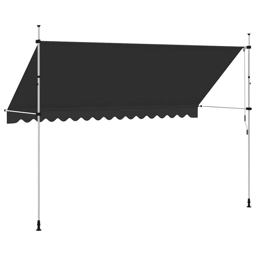 Auvent manuel rétractable 400 cm Anthracite - 5