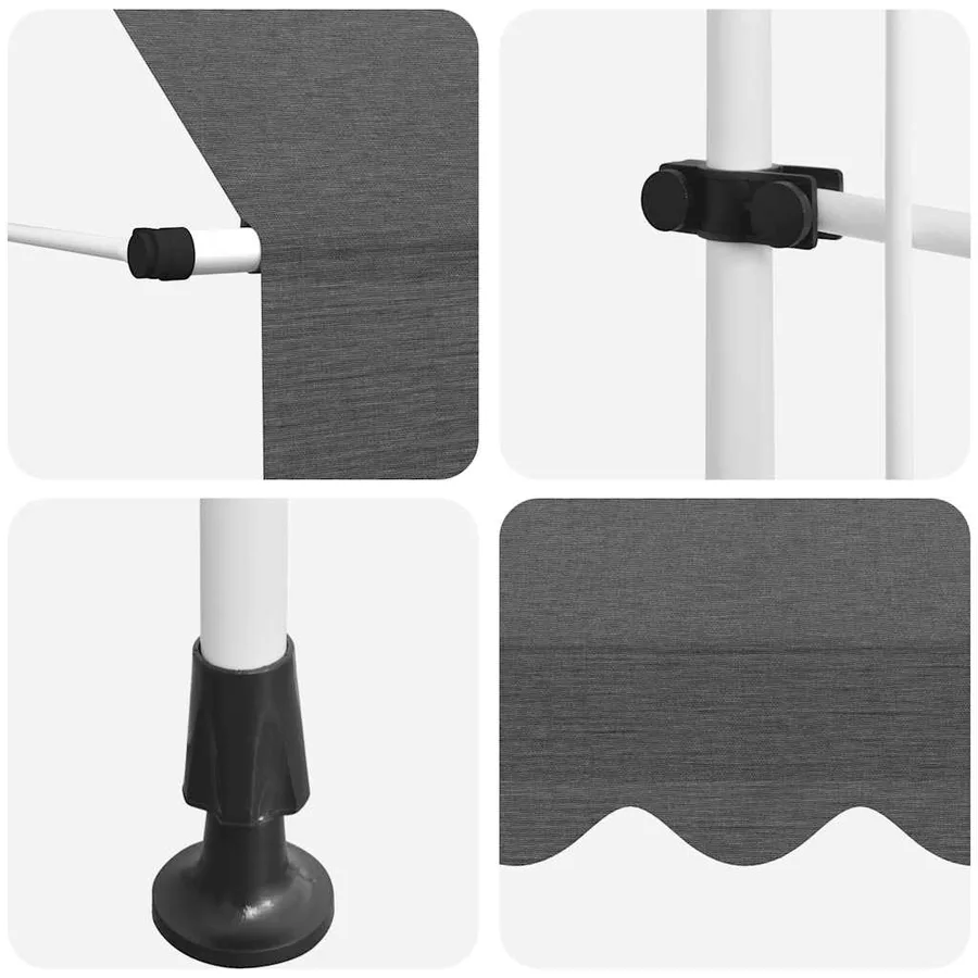 Auvent manuel rétractable 400 cm Anthracite - 7