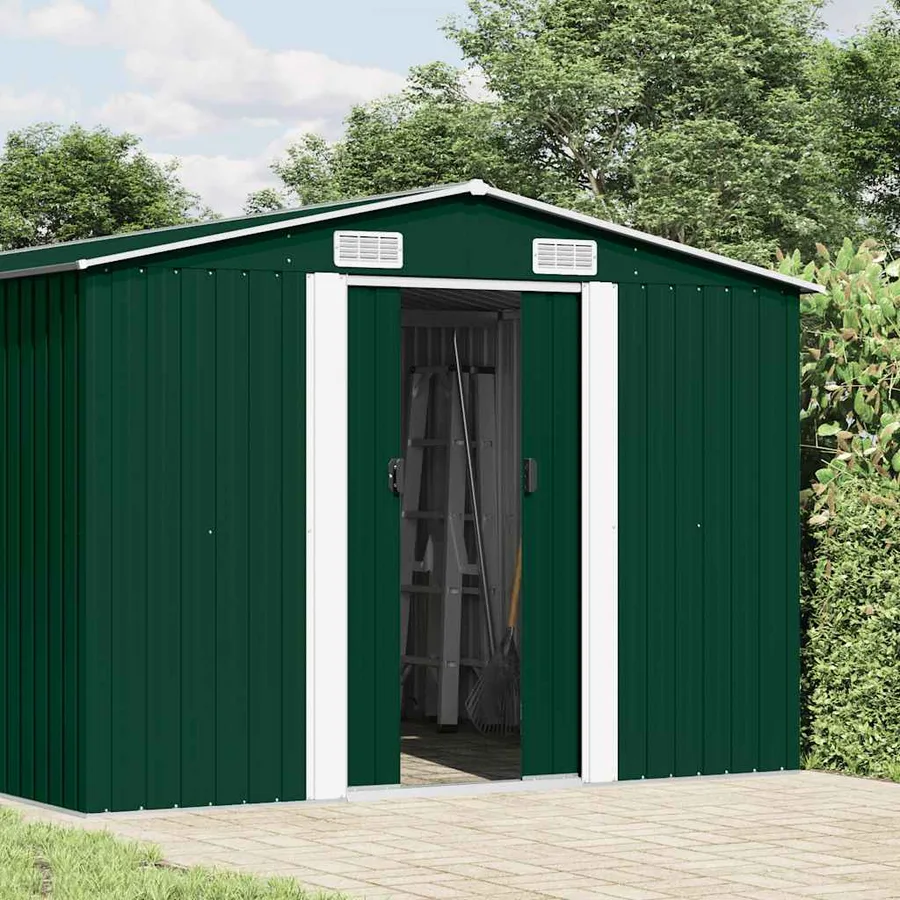 Abri de jardin 257x489x181 cm Métal Vert - 2