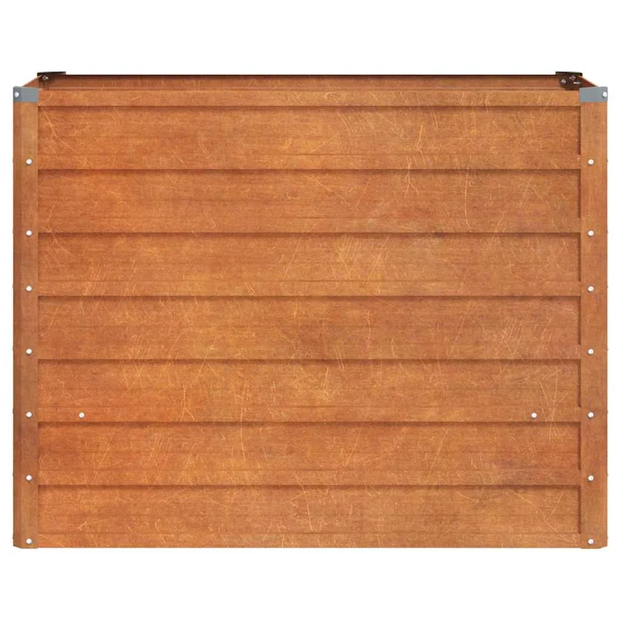 Lit surélevé de jardin rouillé 100x40x77 cm acier corten - 4