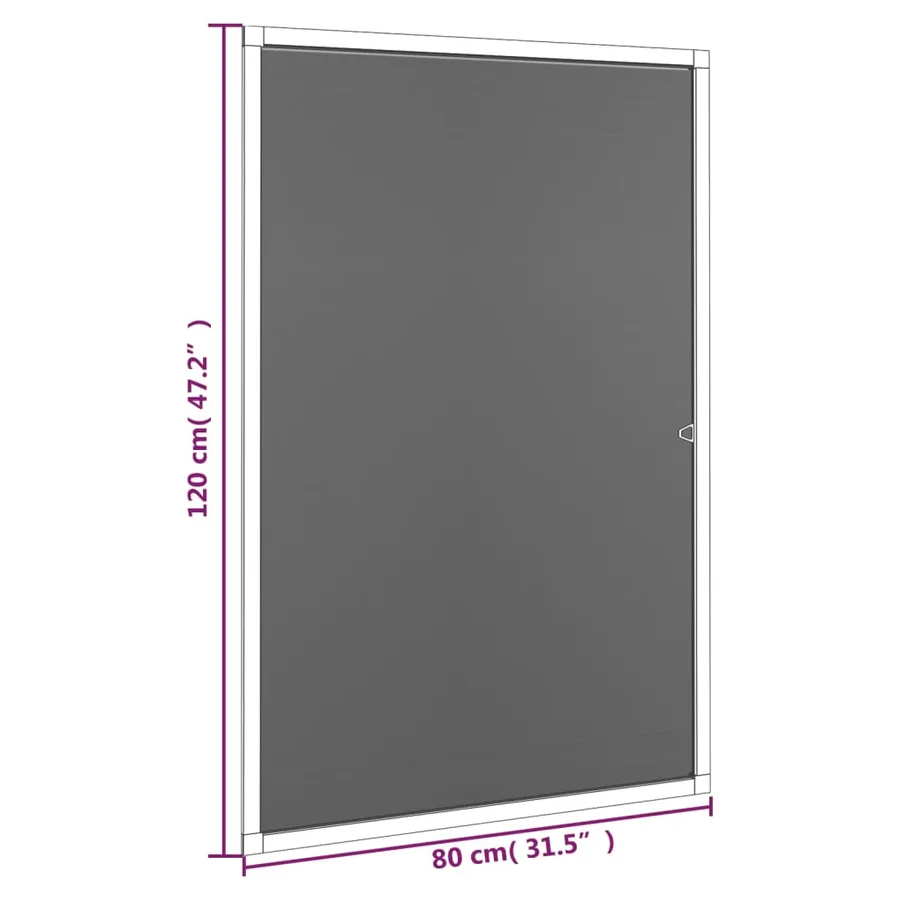 Moustiquaire pour fenêtres Blanc 80x120 cm - 8