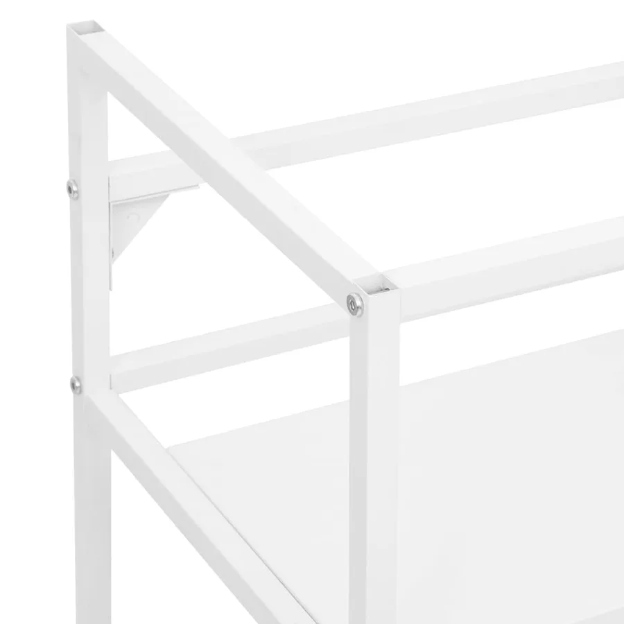 Cadre de lavabo de salle de bain Blanc 79x38x83 cm Fer - 7