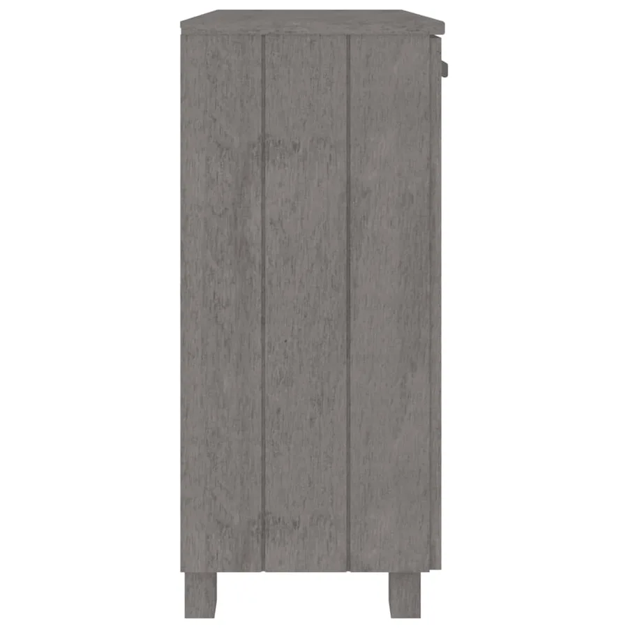 Buffet HAMAR Gris clair 85x35x80 cm Bois massif de pin - 5