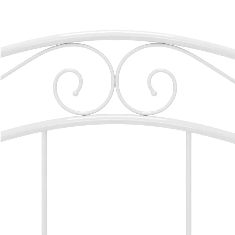 Cadre de lit sans matelas blanc métal 120x200 cm - 7