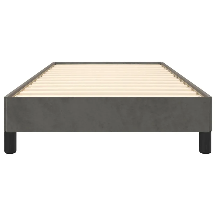 Cadre de lit sans matelas gris foncé 100x200 cm velours - 5