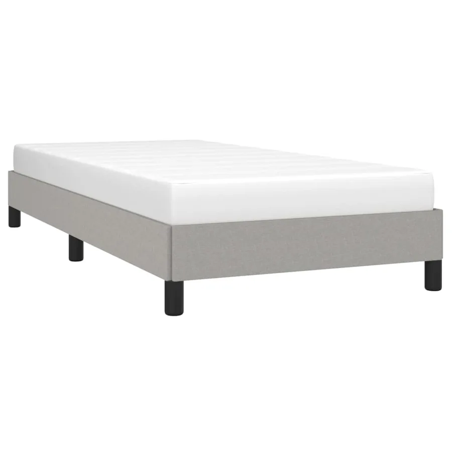 Cadre de lit sans matelas gris clair 100x200 cm tissu - 3