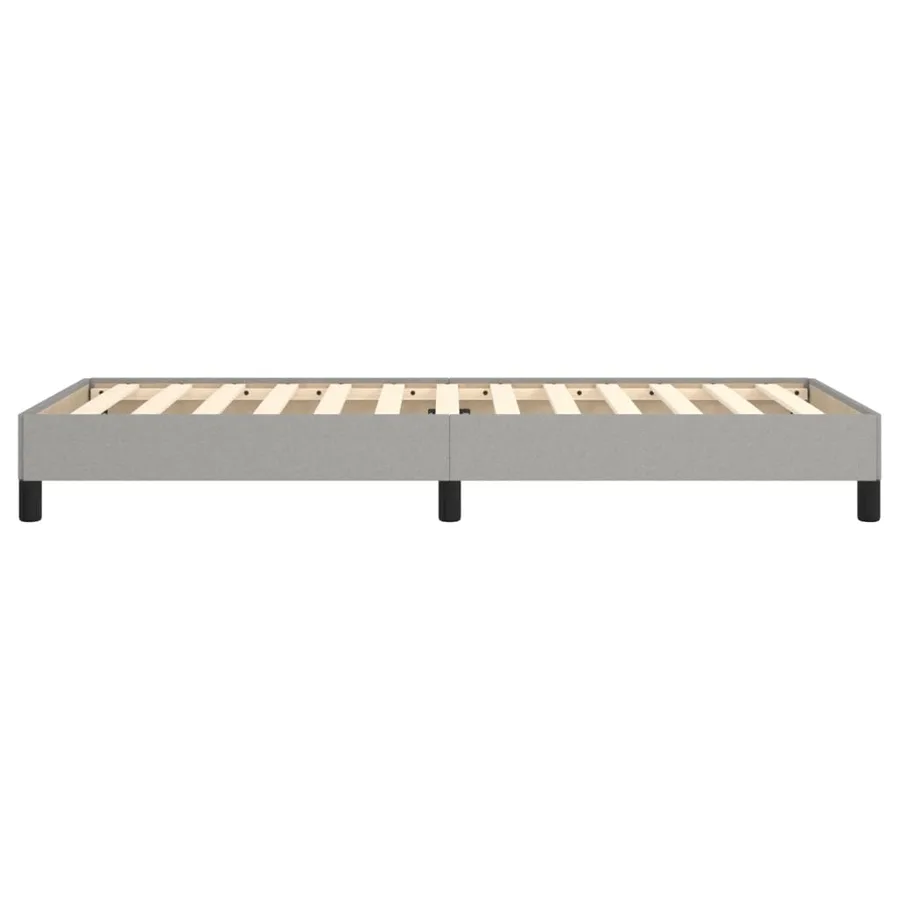 Cadre de lit sans matelas gris clair 100x200 cm tissu - 6