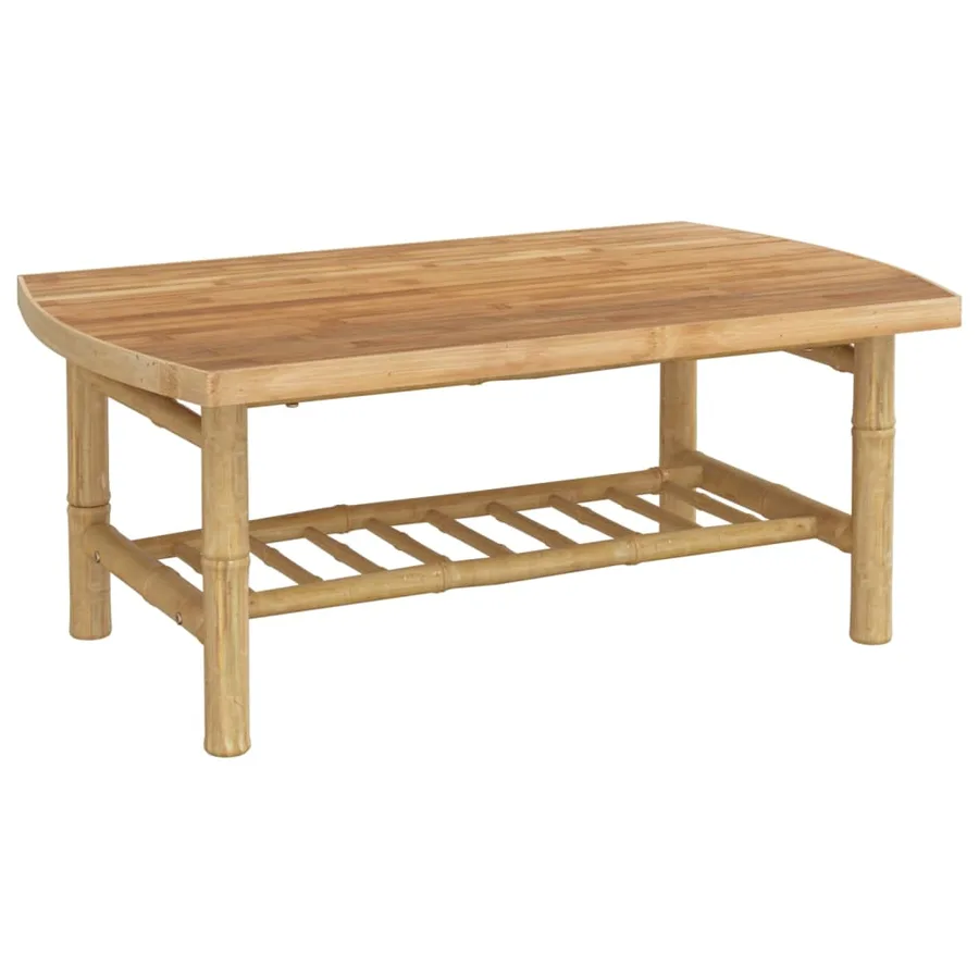 Table basse de jardin 90x55x37 cm bambou - 2